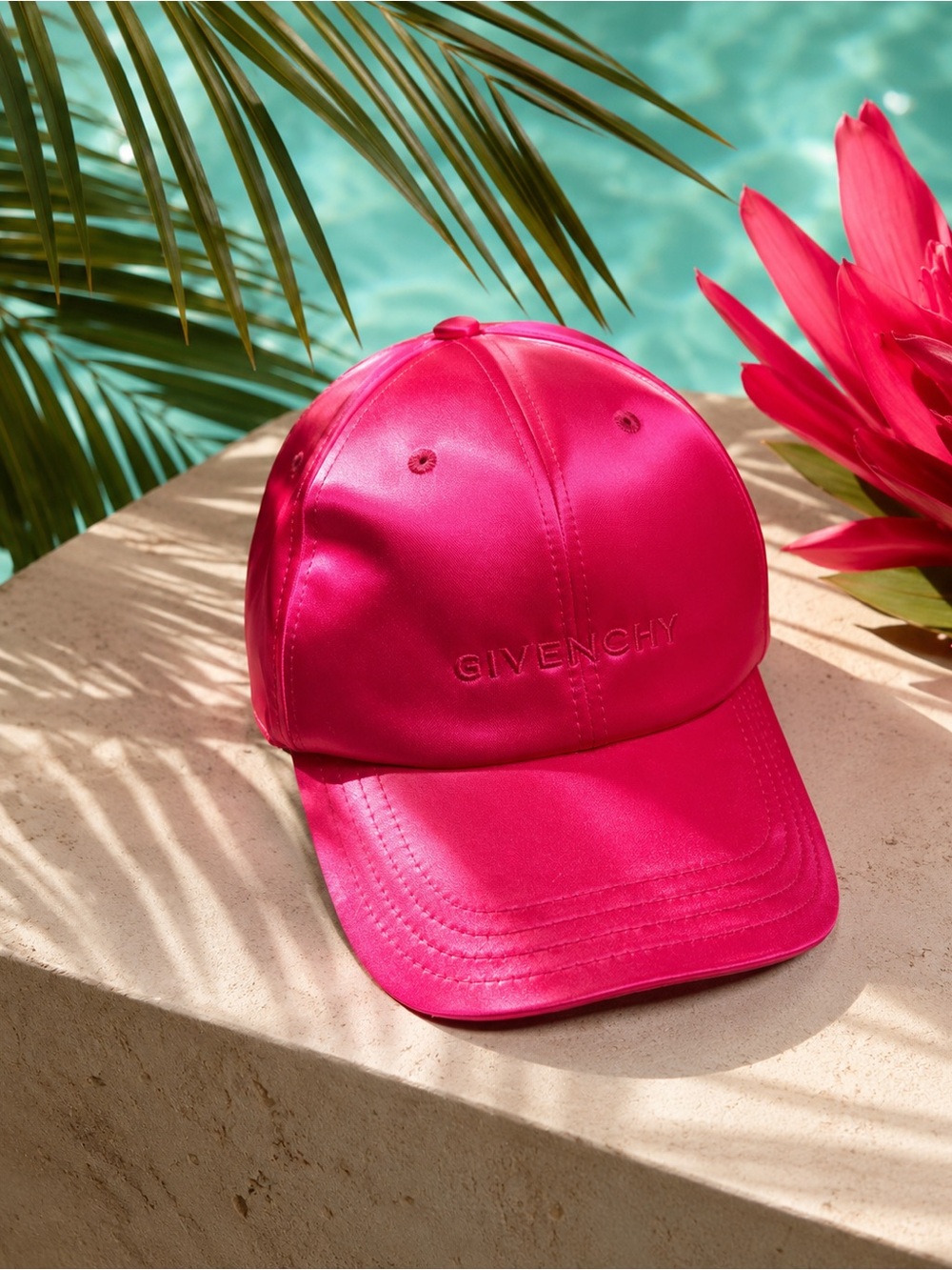 Givenchy Satin Cap - Fuchsia Pink
